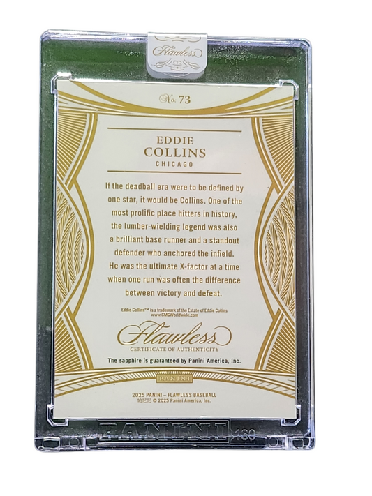 2025 Panini Flawless Baseball Legends Eddie Collins #73 15/15