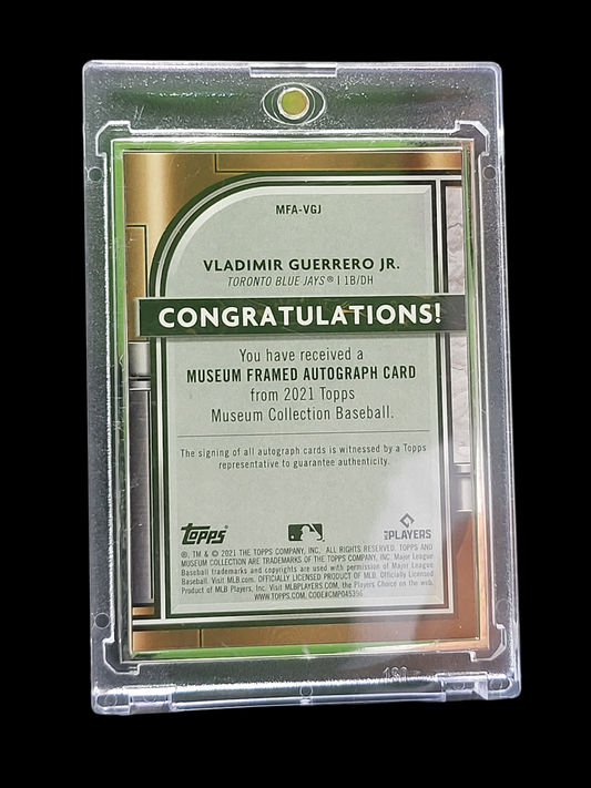 2021 Topps Museum Vladimir Guerrero Jr. #MFA-VGJ Museum Framed Auto /15