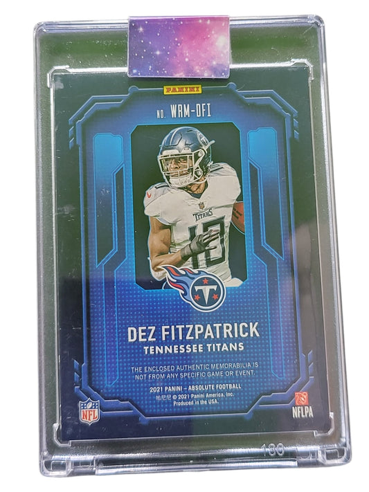 2021 Panini Absolute Football War Dez Fitzpatrick #WRM-DFI 1-of-1 NFL Shield