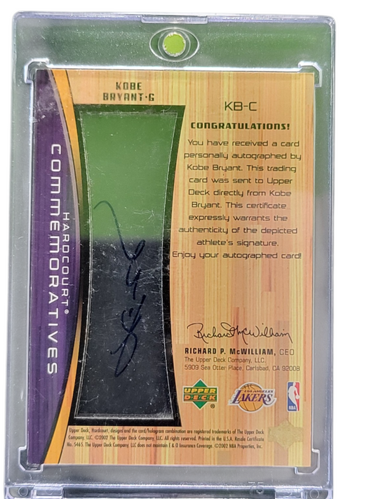 2002 Upper Deck Hardcourt Commemoratives Kobe Bryant #KB-C