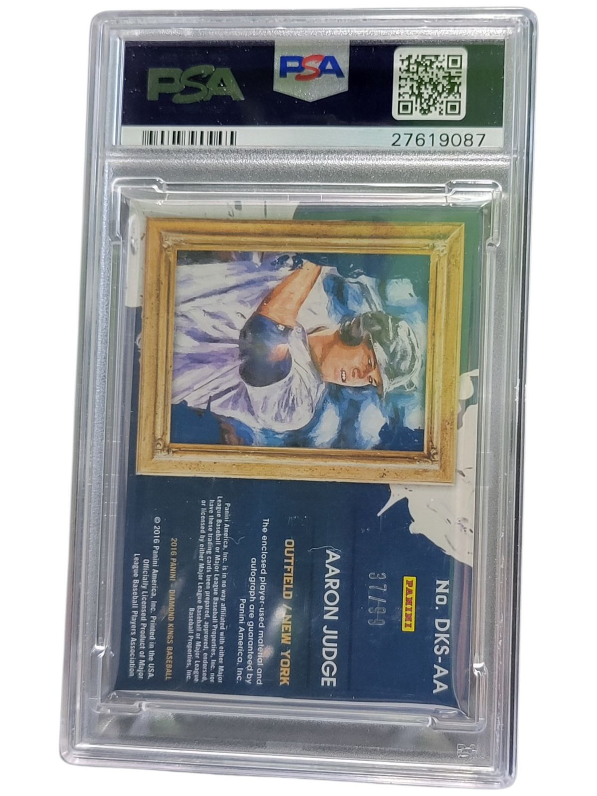 2016 Panini Diamond Kings DK Signature Materials Aaron Judge #AA PSA 10