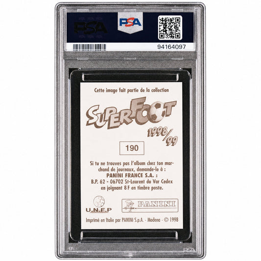 1998 Panini Superfoot Zinedine Zidane #190 PSA 10