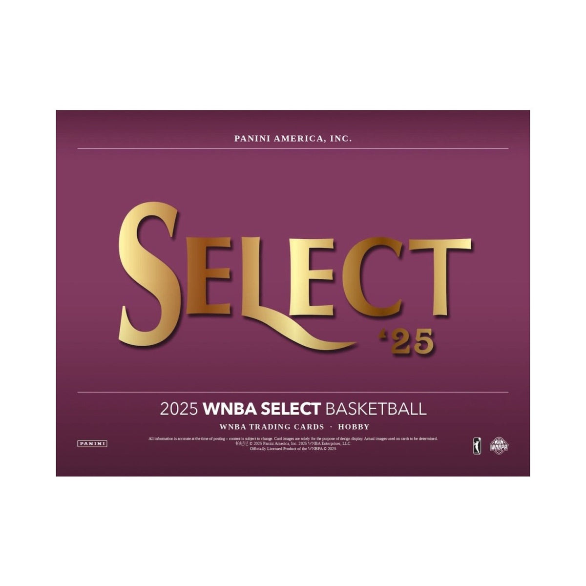 2025 Panini Select WNBA Basketball Hobby 12 Box Case
