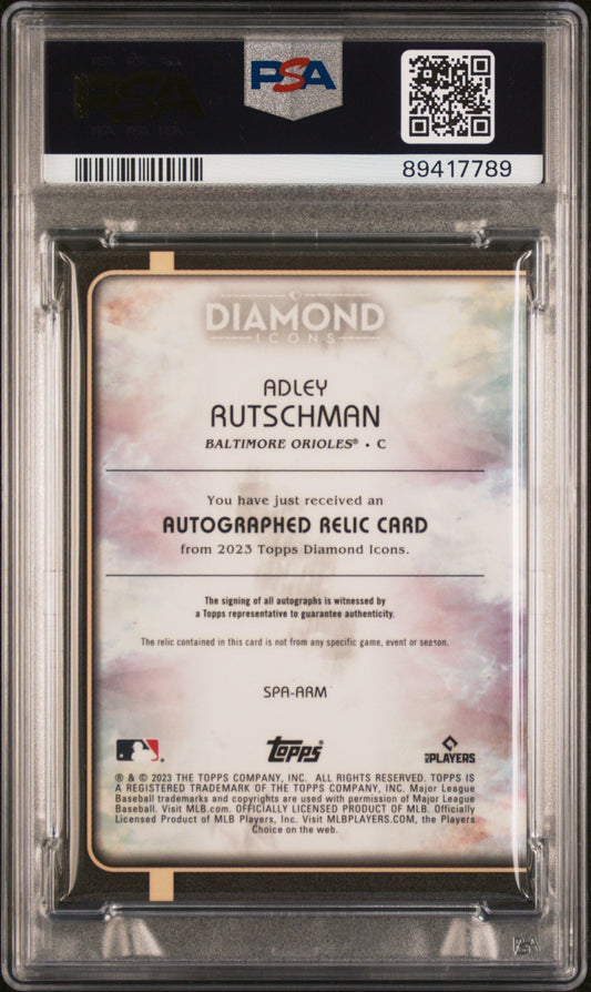 2023 Topps Diamond Icons Single-Auto Relics Adley Rutschman #SPAARM /10 PSA