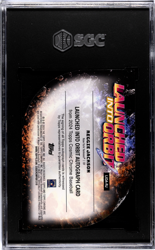 2024 Topps Cosmic Reggie Jackson #LIOA-RJ Launched Into Orbit SGC 9 Auto 10