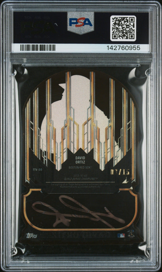 2015 Topps Tribute To The Victors Die-Cut Auto David Ortiz #TTVDO . Gold PSA
