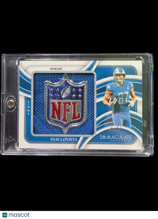 2024 Panini Immaculate Collection Shields Sam LaPorta #IL-SLA Patch NFL Shield