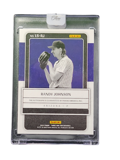 2023 Panini Three and Two Lone Star Signatures Randy Johnson #LS-RJ Purple