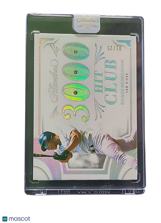 2025 Panini Flawless 3000 Hit Club Rickey Henderson 01/25