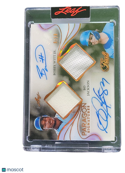 2025 Leaf Bo Jackson Bobby Witt Jr. #PS2-01 Dual Auto 8/10 Dual Game-Used