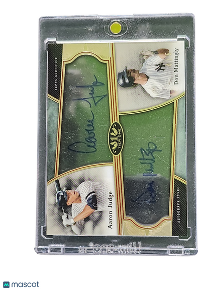 2020 Topps Tier One Clear One Dual Autograph Aaron Judge Don Mattingly #C1DA-JM