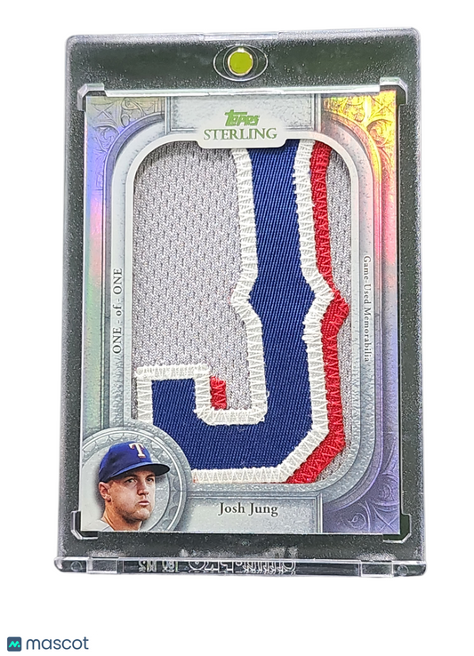 2025 Topps Sterling Josh Jung #TSJLP-JJ Game-Used Jersey Letter Patch Card