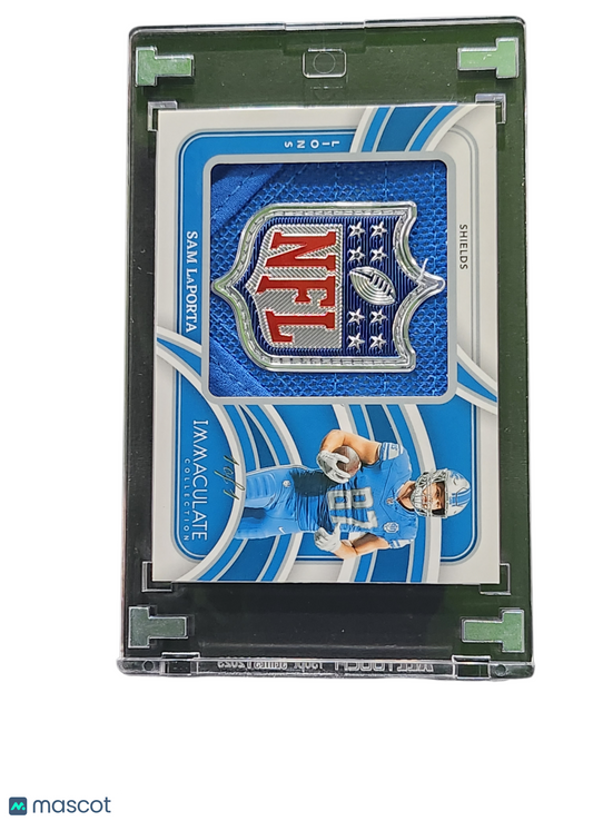 2024 Panini Immaculate Collection Sam LaPorta #IL-SLA Shields NFL Shield Patch
