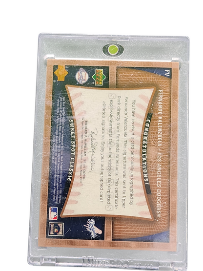 2005 Upper Deck Sweet Spot Fernando Valenzuela #FV Sweet Spot Classic Signatures