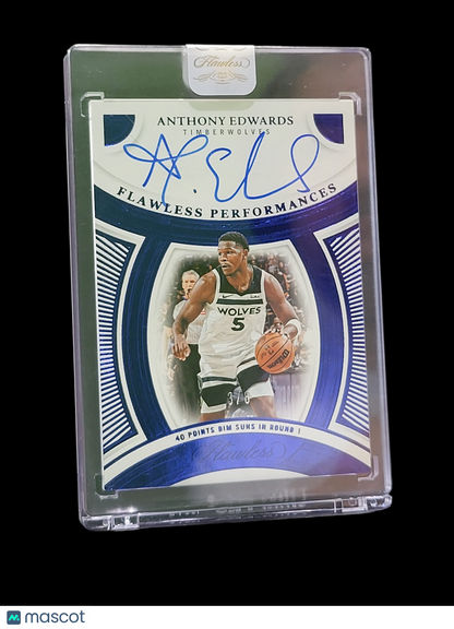 2025 Panini Flawless Flawless Performances Anthony Edwards #FP-ANT 3/8