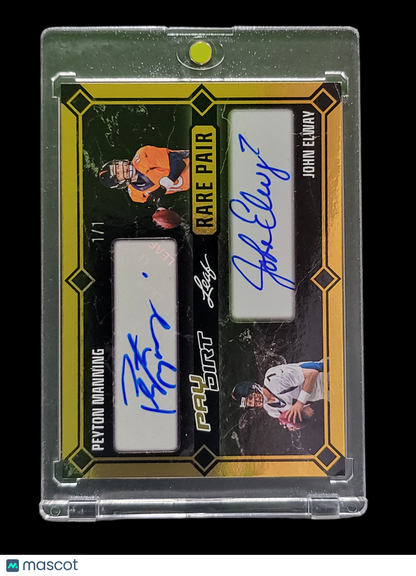 2026 Leaf Paydirt Rare Pair John Elway Peyton Manning #RP-21 Dual Autograph 1/1