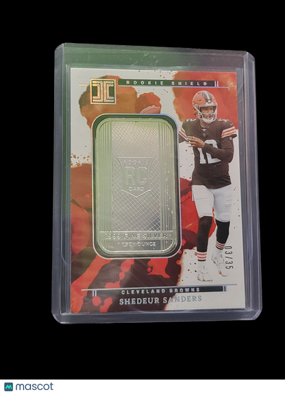 2025 Panini Rookie Shield Shedeur Sanders #10 RC 1 Troy Ounce .999 Silver