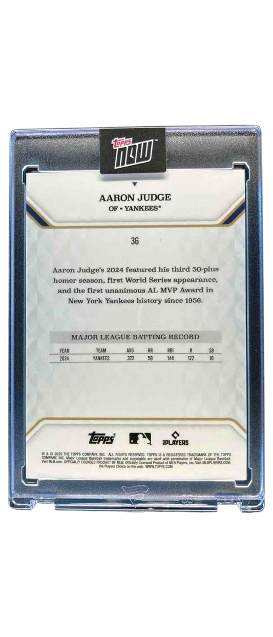 2025 Topps Now Aaron Judge #36 Orange 18/25