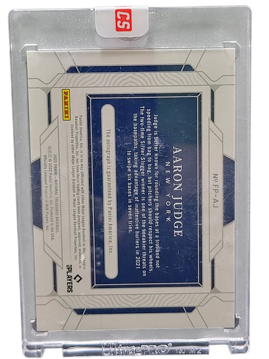 2022 Panini National Treasures Field Pass Aaron Judge #FP-AJ