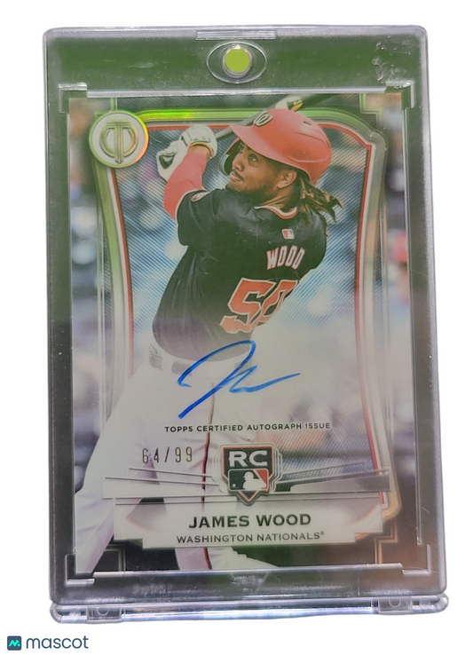 2025 Topps Tribute League Inauguration James Wood #LIA-JWO Green 64/99 RC