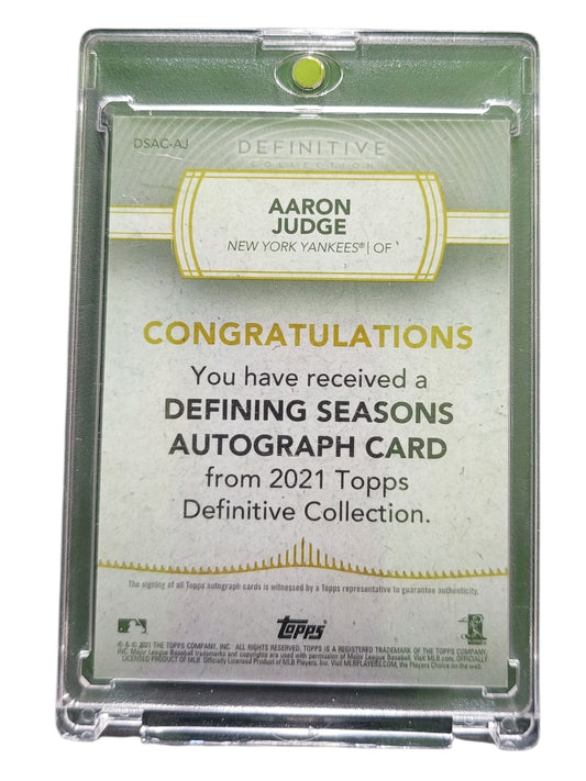 2021 Topps Definitive Collection Aaron Judge #DSAC-AJ Purple 4 /5