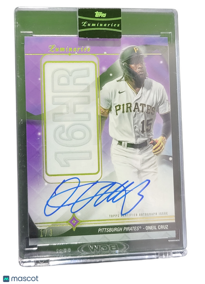 2023 Topps Luminaries Oneil Cruz #HRK-OC Purple Home Run Kings Auto Card 1/3