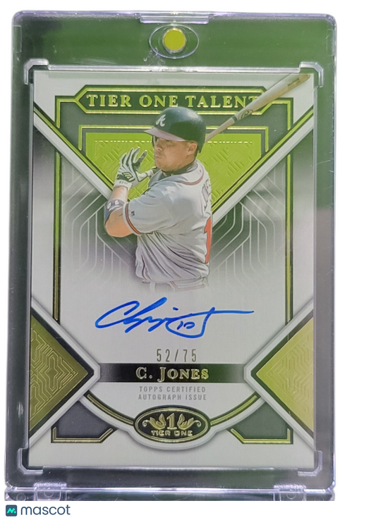 2023 Topps Tier One Tier One Talent Chipper Jones #T1TA-CJ Autograph 52/75