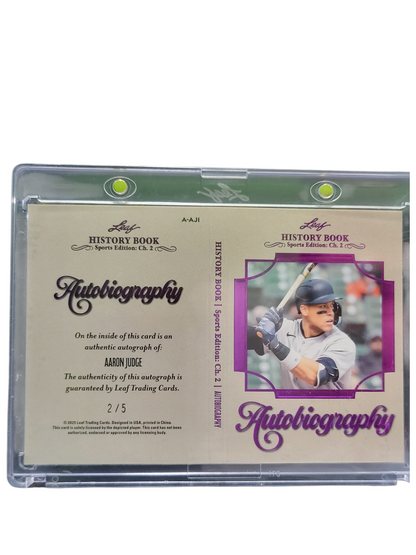 2025 Leaf History Book Sports Edition Ch. 2 Aaron Judge #A-AJ1  2 / 5