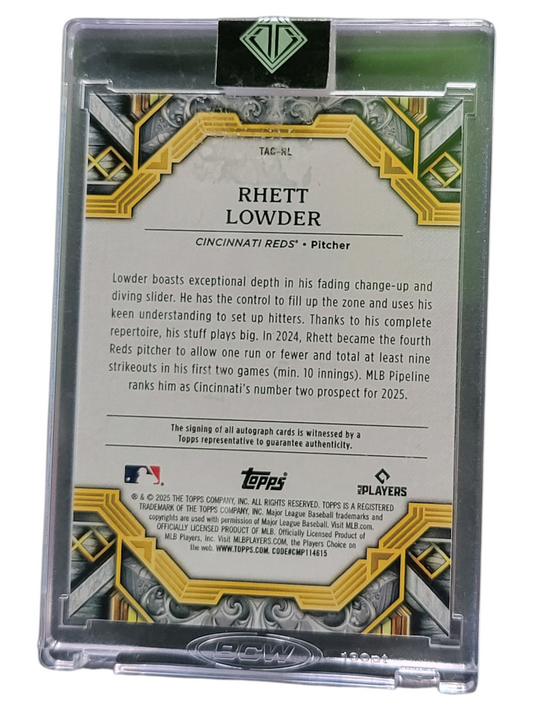 2025 Topps Tribute Rhett Lowder #TAC-RL RC 01/10