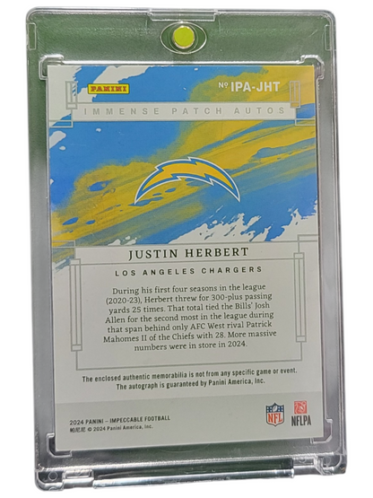 2024 Panini Impeccable Immense Patch Autos Justin Herbert #IPA-JHT Patch