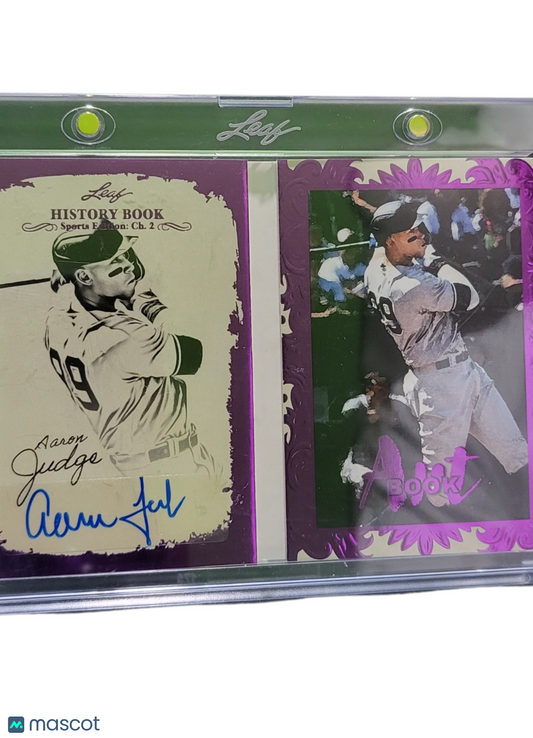 2025 Leaf History Book Sports Edition Aaron Judge #AB-AJ1 Purple 1/2