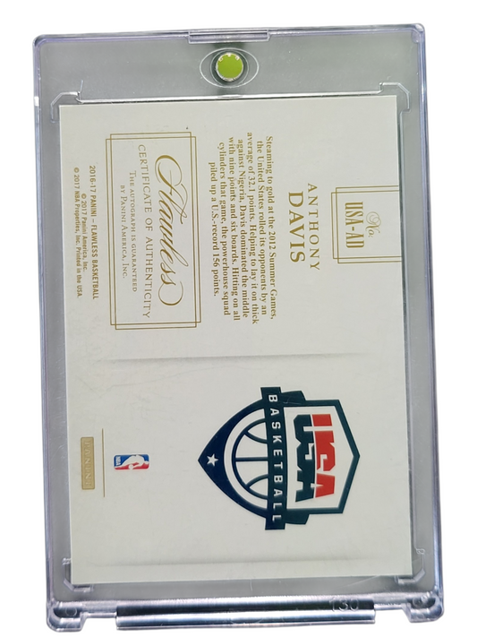 2017 Panini Flawless Basketball Anthony Davis #USA-AD 15/20