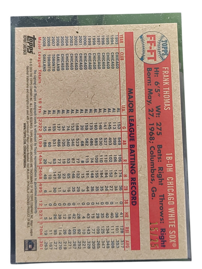 2024 Topps Archives Fan Favorites Frank Thomas #FF-FT Blue 15/25