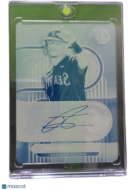 2024 Topps Tribute Julio Rodriguez #TA-JROD Cyan Plate Printing Plate 1 of 1