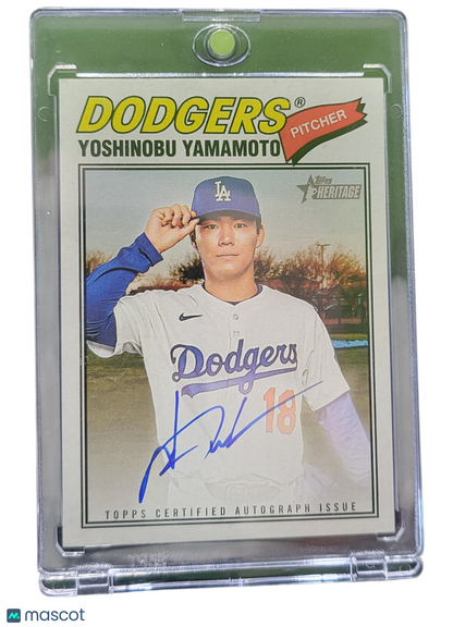2026 Topps Heritage Yoshinobu Yamamoto #ROA-YY Real One Autograph