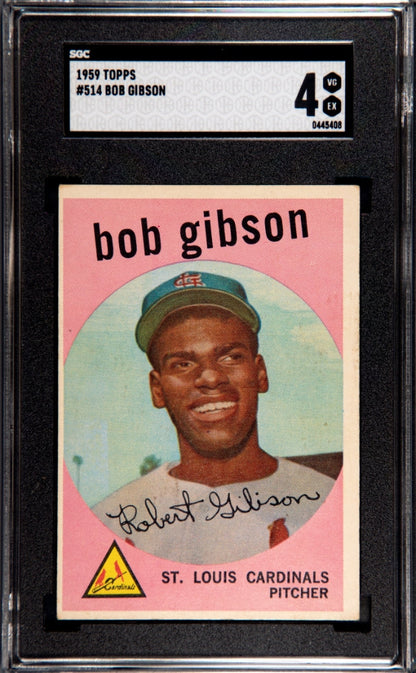 1959 Topps #514 Bob Gibson SGC 4