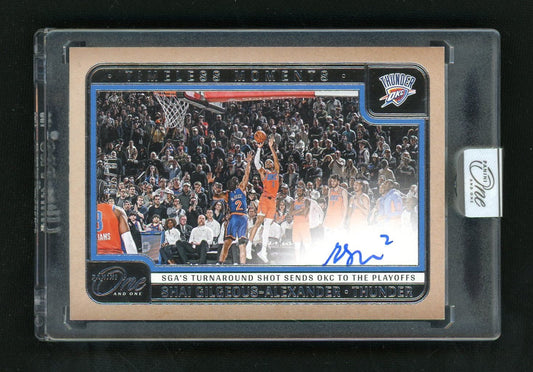 2026 One and One Shai Gilgeous-Alexander Timeless Moments Auto /49 Turnaround Shot