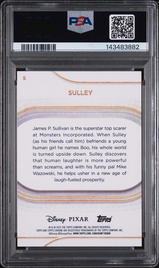 2025 Topps Chrome Disney Image Variation-Speckle Sulley #5 /265 PSA 10 143483882
