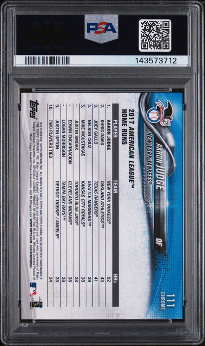 2018 Topps Chrome Sapphire Edition Aaron Judge #111 PSA 10
