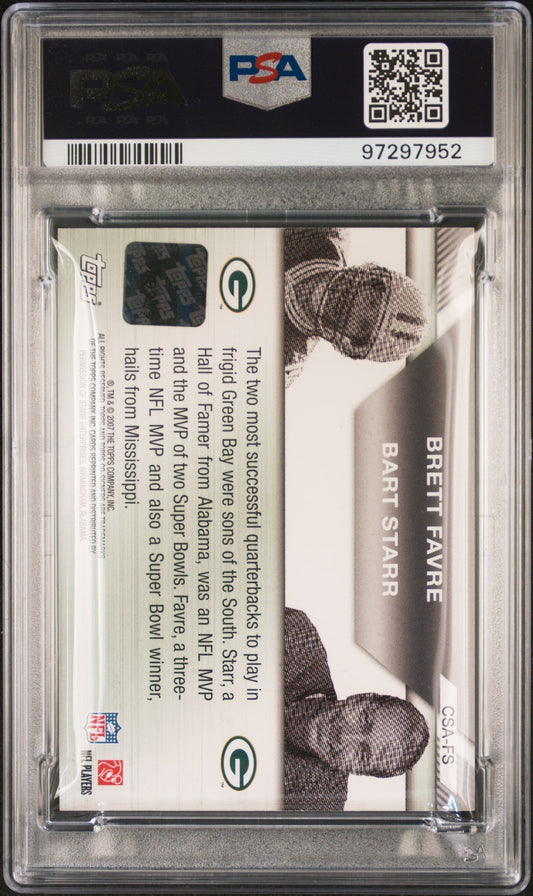 2007 Topps Co-Signers Co-Signers Autographs Bart Starr/Brett Favre #CSAFS PSA 7