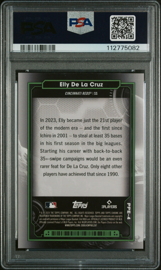2024 Topps Chrome Cosmic Planetary Pursuit Earth Elly De La Cruz #4 PSA 10