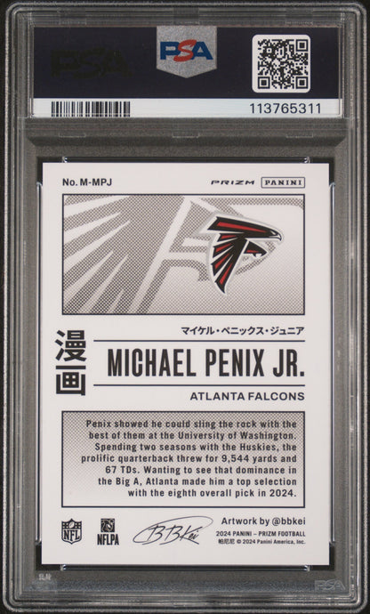 2024 Panini Prizm Manga Vertical Michael Penix Jr. #M-MPJ PSA 9