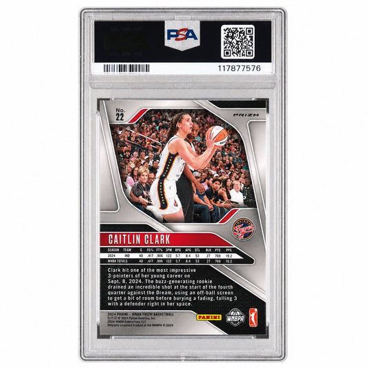 2024 Panini Prizm WNBA WNBA Logo Prizm Caitlin Clark #22 PSA 9