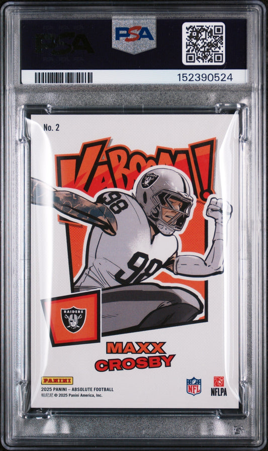 2025 Panini Absolute Kaboom! Horizontal Maxx Crosby #2 PSA 10