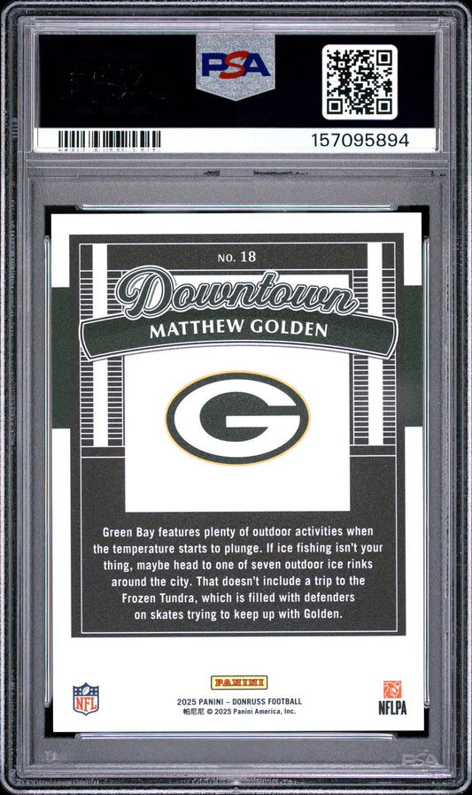 2025 Panini Donruss Downtown Matthew Golden #18 PSA 10