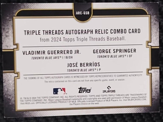 2024 Topps Triple Threads Vladimir Guerrero Jr. #ARC-GSB Wood Topps