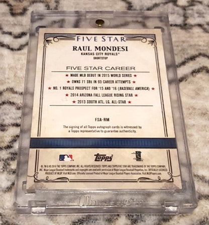 2016 Topps Five Star Raul Mondesi  #FSA-RM Holographic Gold 1/1