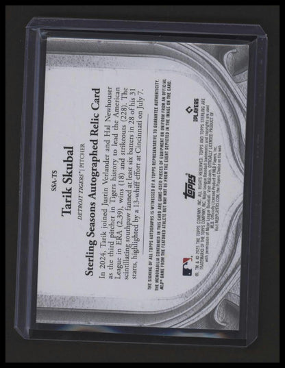 2025 Topps Sterling Tarik Skubal #SSA-TS Relic Auto Parallel/Variety AU Memo