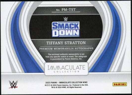 2023 Immaculate WWE PM-TST Tiffany Stratton Premium Relic Auto /99