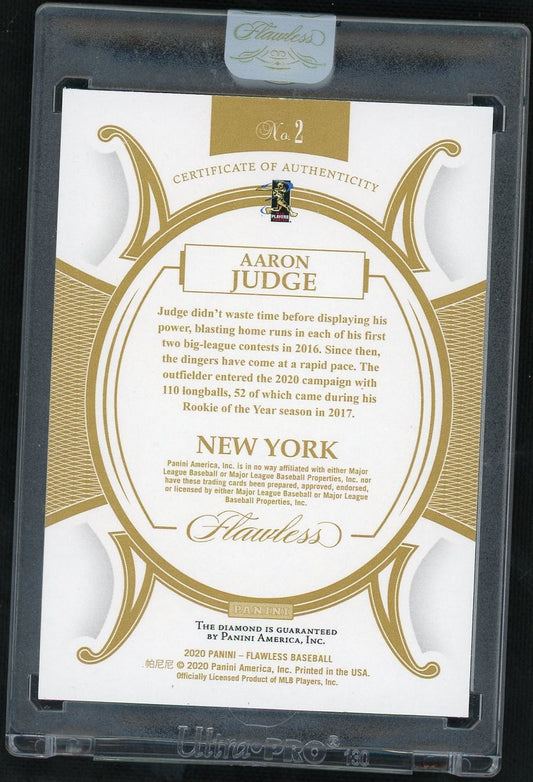 2020 Panini Flawless Aaron Judge Diamond /10